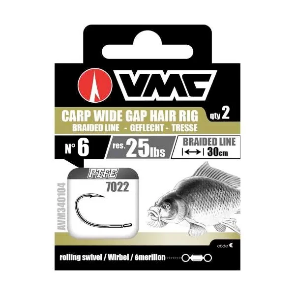 VMC Carp Wide Gap 7022 NT Size 6 Braid 30cm 12kg (2pcs) 1 VMC Carp Wide Gap 7022 NT Size 6 Braid 30cm 12kg (2pcs)