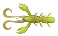 Berkley Hollow Craw 10cm Brown Chartreuse UV (8 Stuks)