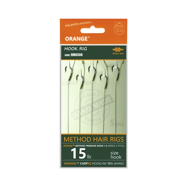 Life Orange Method Hair Rigs Hook #10, Series 3 - 5pcs 2 Life Orange Method Hair Rigs Hook #10, Series 3 - 5pcs - Afbeelding 2