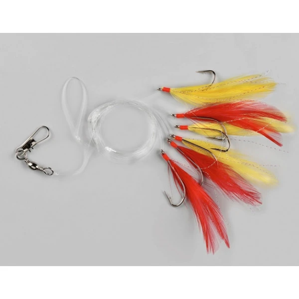 Spro Rode/Gele Makrelen Paternoster 3-Haaks Size 2/0 (135cm) 2 Spro Rode/Gele Makrelen Paternoster 3-Haaks Size 2/0 (135cm) - Afbeelding 2