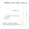 Life Orange Method Hair Rigs Hook #10, Series 3 - 5pcs