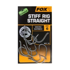 Fox Edges Stiff Rig Straight Hooks Size 6 Micro Barbed -Visbenodigdheden Winkel 95df65c01353e696