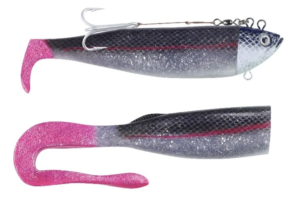 Balzer Adrenalin Arctic Shad 150g - BlackSilverGlitter/Pink Tail 1 Balzer Adrenalin Arctic Shad 150g - BlackSilverGlitter/Pink Tail